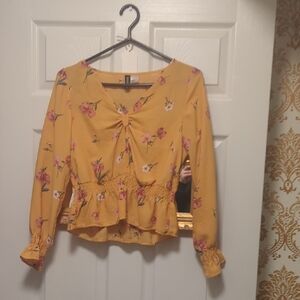 Floral Yellow Women's Top